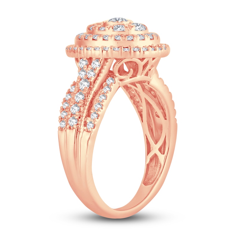 Main Image 2 of Adore Diamond Engagement Ring 1 ct tw Round-cut 10K Rose Gold