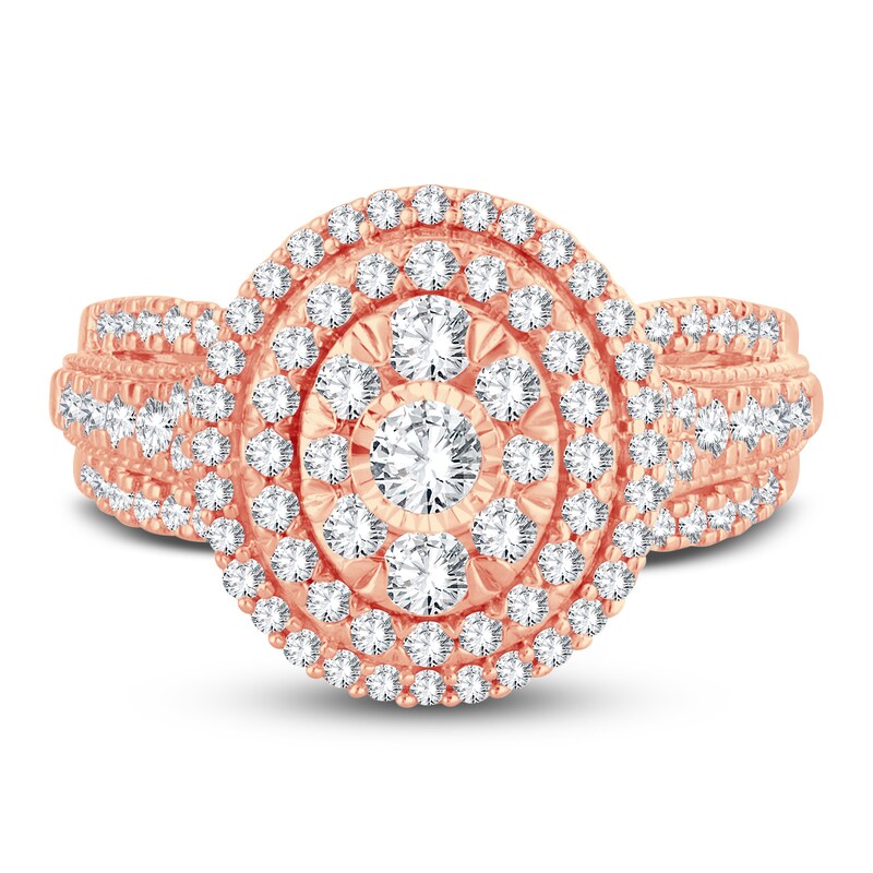Main Image 3 of Adore Diamond Engagement Ring 1 ct tw Round-cut 10K Rose Gold