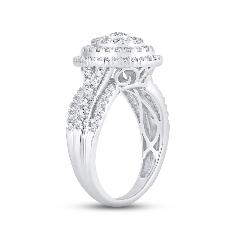 Main Image 2 of Adore Diamond Engagement Ring 1 ct tw Round-cut 10K White Gold