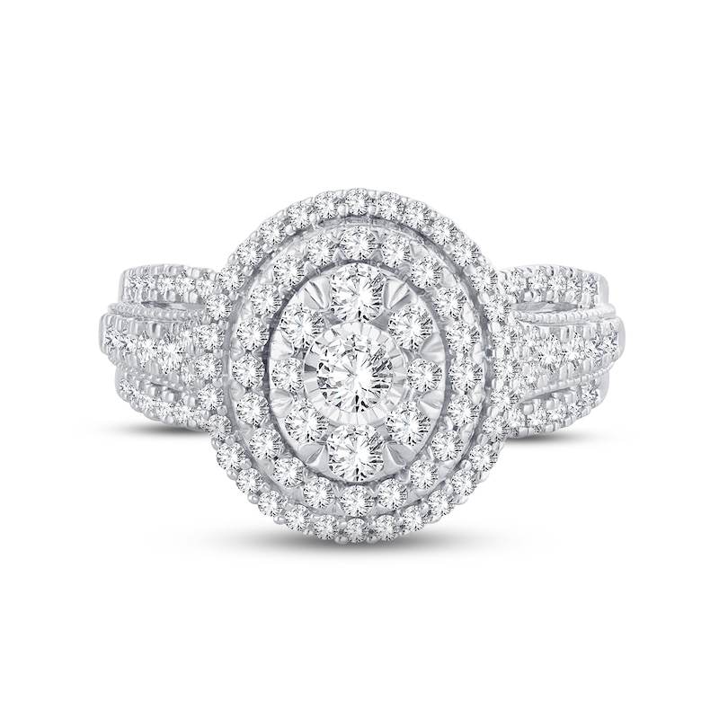 Main Image 3 of Adore Diamond Engagement Ring 1 ct tw Round-cut 10K White Gold