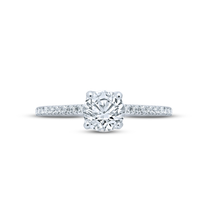 Monique Lhuillier Bliss Diamond Engagement Ring 1-1/3 ct tw Round-cut 18K White Gold