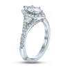 Monique Lhuillier Bliss Diamond Engagement Ring 1-1/2 ct tw Marquise, Pie & Round-Cut 18K White Gold
