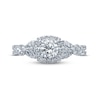 Thumbnail Image 1 of Monique Lhuillier Bliss Diamond Engagement Ring 1-1/8 ct tw Round & Marquise-cut 18K White Gold