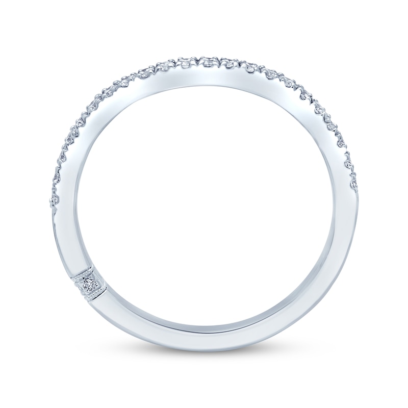 Main Image 3 of Monique Lhuillier Bliss Diamond Wedding Band 1/5 ct tw Round-cut 18K White Gold