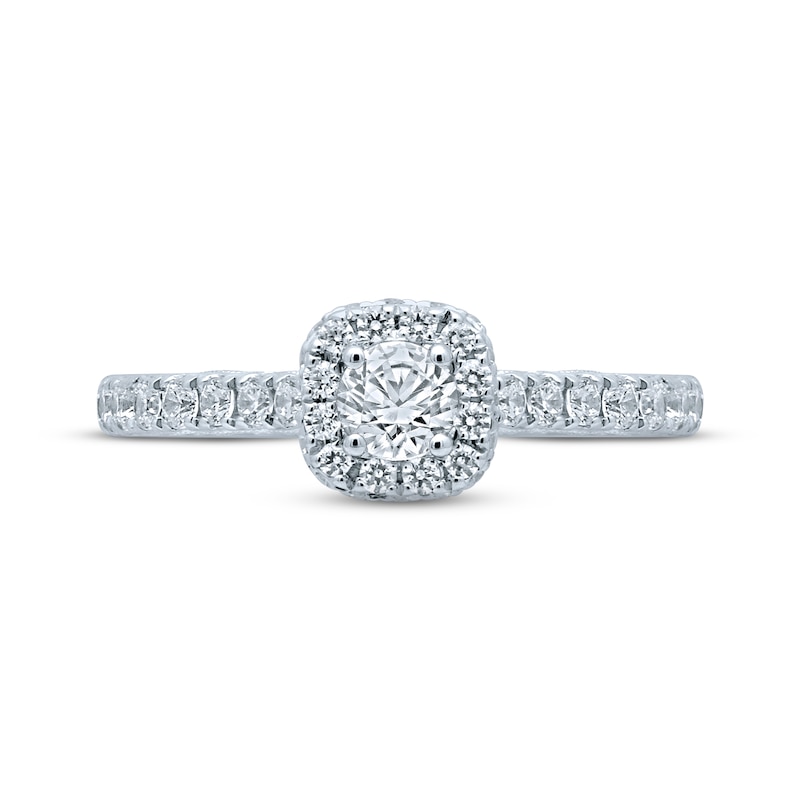 Main Image 4 of Monique Lhuillier Bliss Diamond Engagement Ring 7/8 ct tw Round-cut 18K White Gold