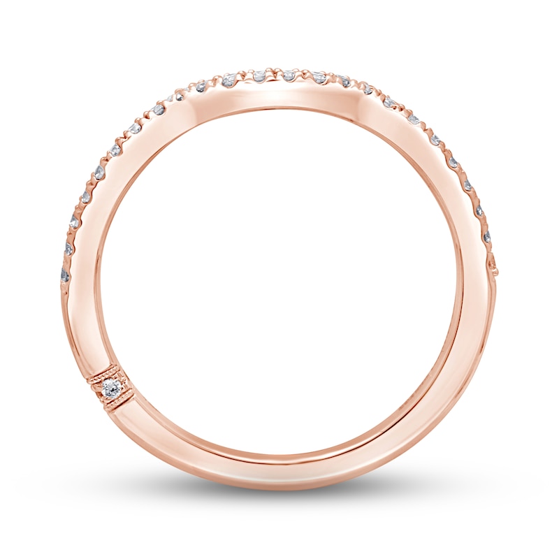Monique Lhuillier Bliss Diamond Wedding Band 1/5 ct tw Round-cut 18K Rose Gold