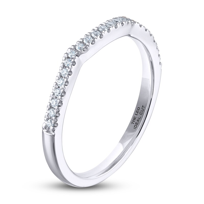 THE LEO Ideal Cut Diamond Wedding Band 1/8 ct tw 14K White Gold