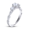 Thumbnail Image 2 of THE LEO Ideal Cut Diamond Three-Stone Engagement Ring 5/8 ct tw 14K White Gold