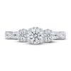 Thumbnail Image 3 of THE LEO Ideal Cut Diamond Three-Stone Engagement Ring 5/8 ct tw 14K White Gold