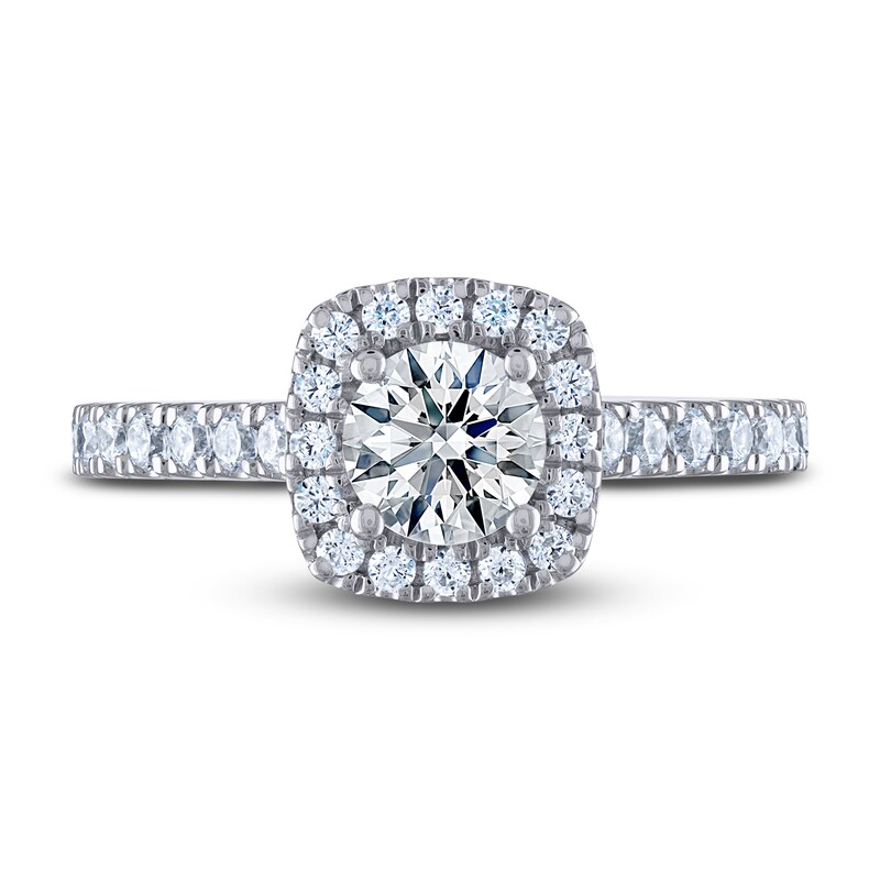 THE LEO Ideal Cut Diamond Engagement Ring 1-1/8 ct tw 14K White Gold