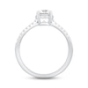 The Kiss Halo Diamond Engagement Ring 1 ct tw Round-cut Platinum