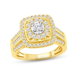 Diamond Engagement Ring 1 ct tw Round-cut 10K Yellow Gold