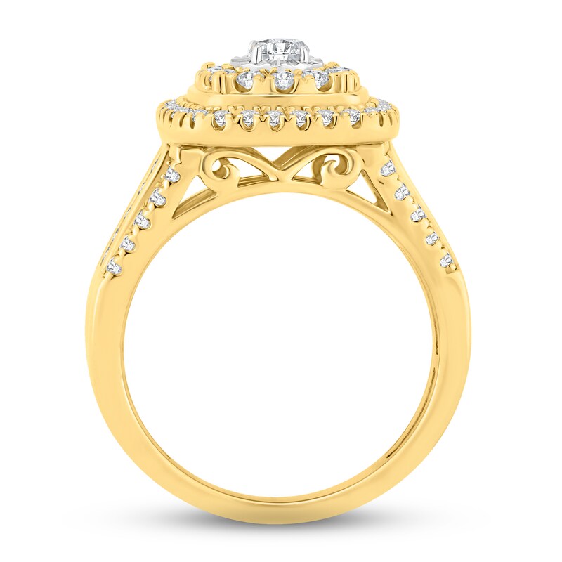Main Image 3 of Diamond Engagement Ring 1 ct tw Round-cut 10K Yellow Gold
