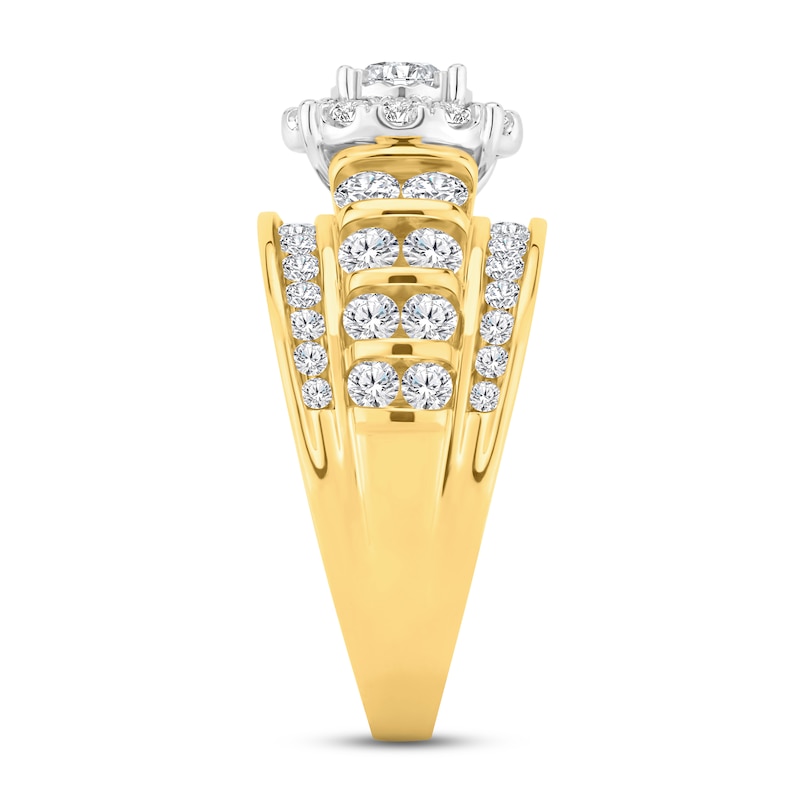 Main Image 2 of Adore Diamond Engagement Ring 1-7/8 ct tw Round-cut 10K Two-Tone Gold