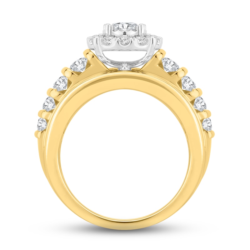 Main Image 3 of Adore Diamond Engagement Ring 1-7/8 ct tw Round-cut 10K Two-Tone Gold