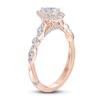 Thumbnail Image 2 of Monique Lhuillier Bliss Diamond Engagement Ring 7/8 ct tw Pear & Round-cut 18K Rose Gold