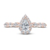 Thumbnail Image 3 of Monique Lhuillier Bliss Diamond Engagement Ring 7/8 ct tw Pear & Round-cut 18K Rose Gold