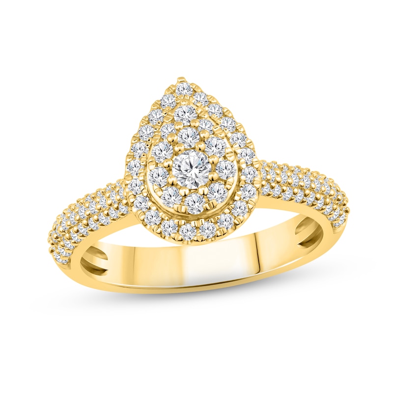 Main Image 1 of Adore Diamond Engagement Ring 3/4 ct tw Round-cut 10K Yellow Gold