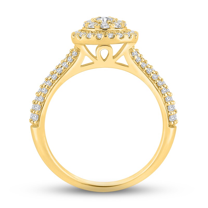 Main Image 3 of Adore Diamond Engagement Ring 3/4 ct tw Round-cut 10K Yellow Gold