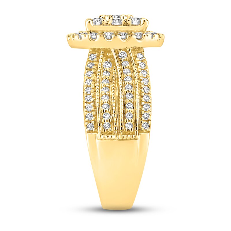Main Image 2 of Adore Diamond Engagement Ring 1-1/2 ct tw Round-cut 10K Yellow Gold