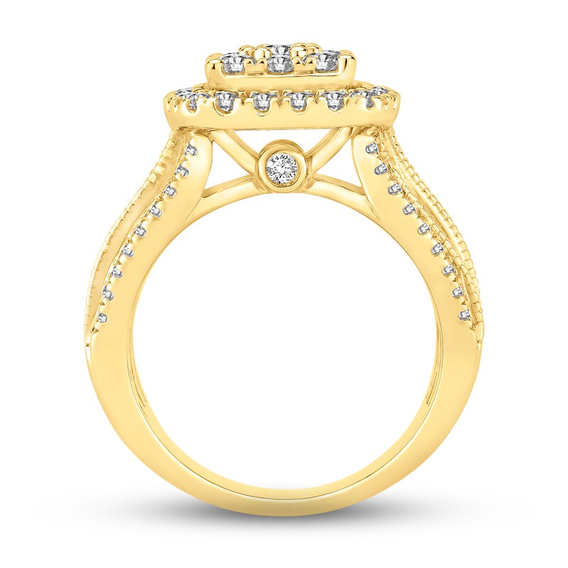 Main Image 3 of Adore Diamond Engagement Ring 1-1/2 ct tw Round-cut 10K Yellow Gold