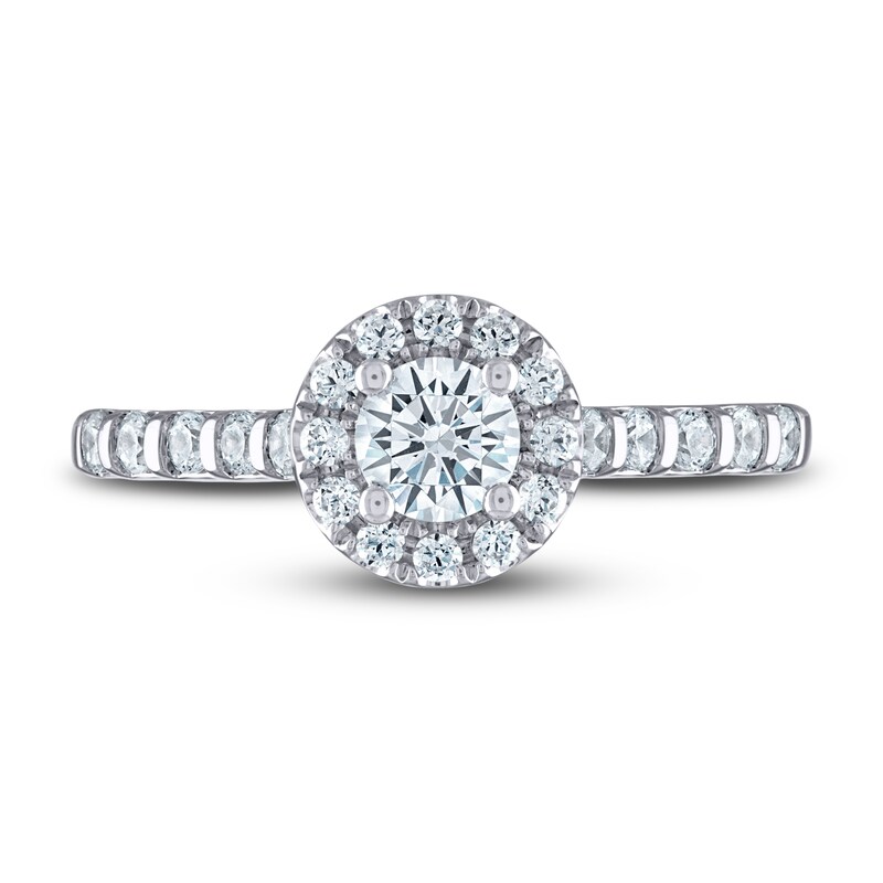 THE LEO Diamond Engagement Ring 5/8 ct tw Round-cut 14K White Gold