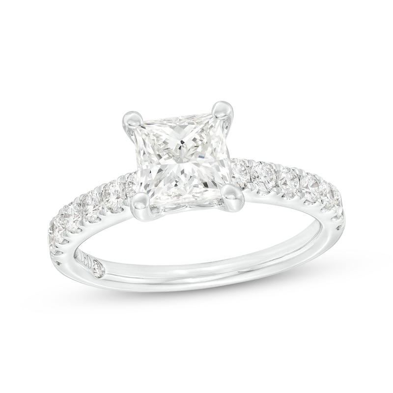 THE LEO Diamond Engagement Ring 2 ct tw Princess & Round-cut 14K White Gold