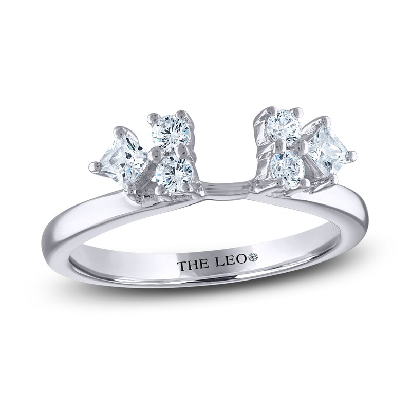 THE LEO Diamond Enhancer Band 1/2 ct tw Princess & Round-cut 14K White Gold