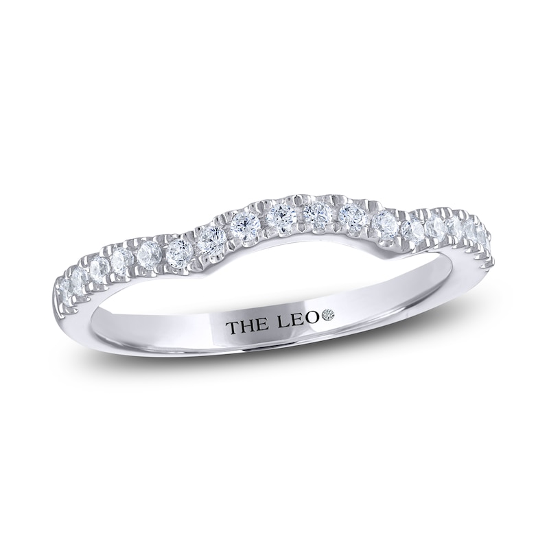 THE LEO Diamond Wedding Band 1/4 ct tw Round-cut 14K White Gold