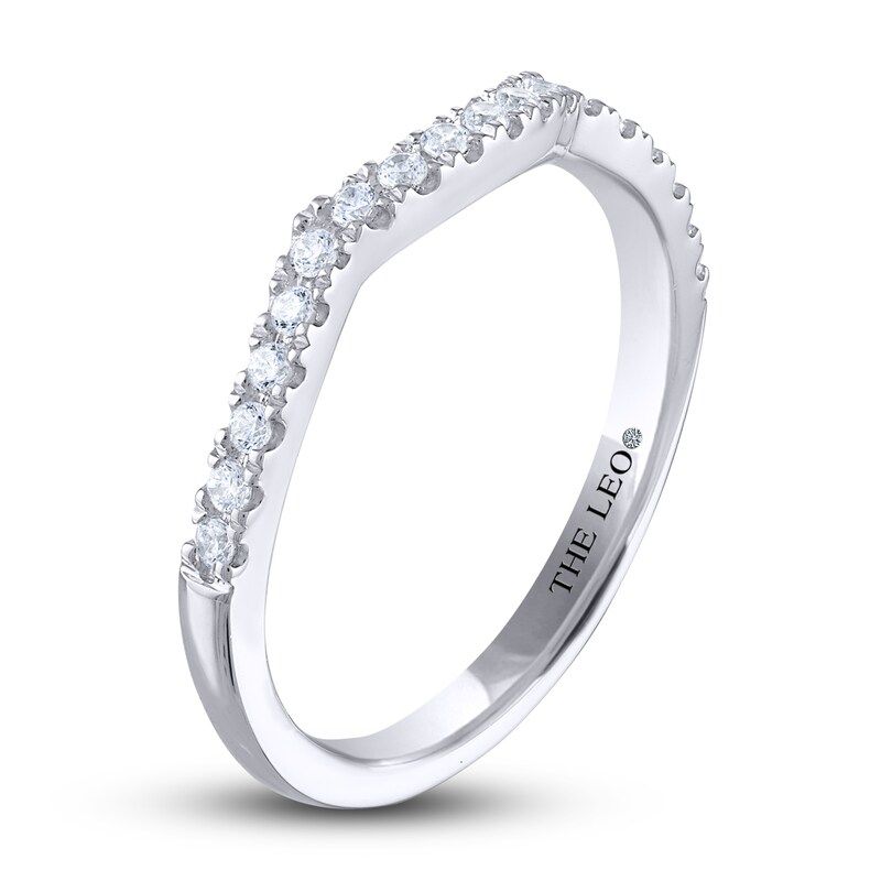 THE LEO Diamond Wedding Band 1/4 ct tw Round-cut 14K White Gold