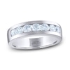 Men's THE LEO Ideal Cut Diamond Wedding Band 1-1/2 ct tw 14K White Gold