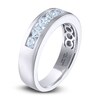 Men's THE LEO Ideal Cut Diamond Wedding Band 1-1/2 ct tw 14K White Gold