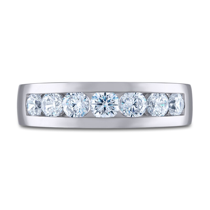 Men's THE LEO Ideal Cut Diamond Wedding Band 1-1/2 ct tw 14K White Gold