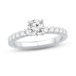 Diamond Engagement Ring 1-3/8 ct tw Round-cut Platinum