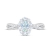 THE LEO First Light Diamond Engagement Ring 1 ct tw Oval & Round-cut 14K White Gold