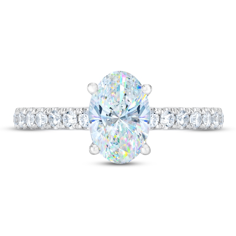 Main Image 3 of THE LEO First Light Diamond Oval-Cut Engagement Ring 1-7/8 ct tw 14K White Gold