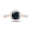 Thumbnail Image 1 of Black & White Diamond Engagement Ring 1-3/8 ct tw Round-cut 10K Rose Gold