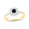 Thumbnail Image 0 of Black & White Diamond Engagement Ring 1/3 ct tw Round-cut 10K Yellow Gold