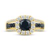 Thumbnail Image 2 of Adore Black & White Diamond Engagement Ring 1-3/8 ct tw Round-cut 10K Yellow Gold