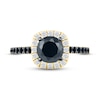 Thumbnail Image 1 of Black & White Diamond Engagement Ring 1-3/8 ct tw Round-cut 10K Yellow Gold