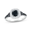 Thumbnail Image 0 of Black & White Diamond Engagement Ring 1-1/4 ct tw Round-cut 10K White Gold