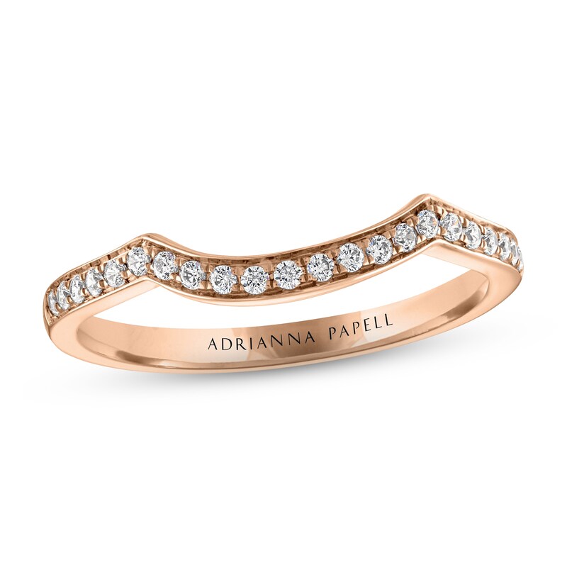 Adrianna Papell Diamond Wedding Band 1/6 ct tw Round-cut 14K Rose Gold