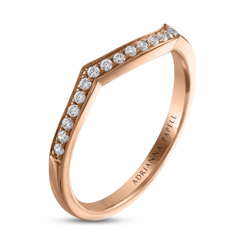 Adrianna Papell Diamond Wedding Band 1/6 ct tw Round-cut 14K Rose Gold