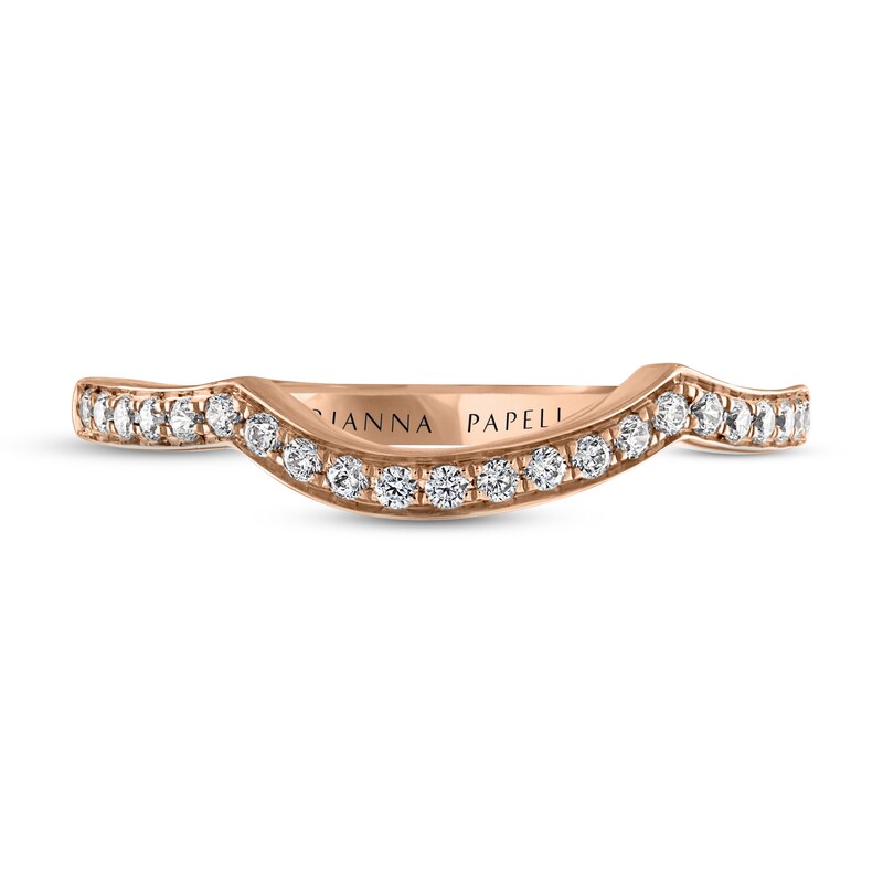 Adrianna Papell Diamond Wedding Band 1/6 ct tw Round-cut 14K Rose Gold
