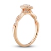 Thumbnail Image 1 of Diamond Engagement Ring 1/3 ct tw Marquise & Round-cut 14K Rose Gold