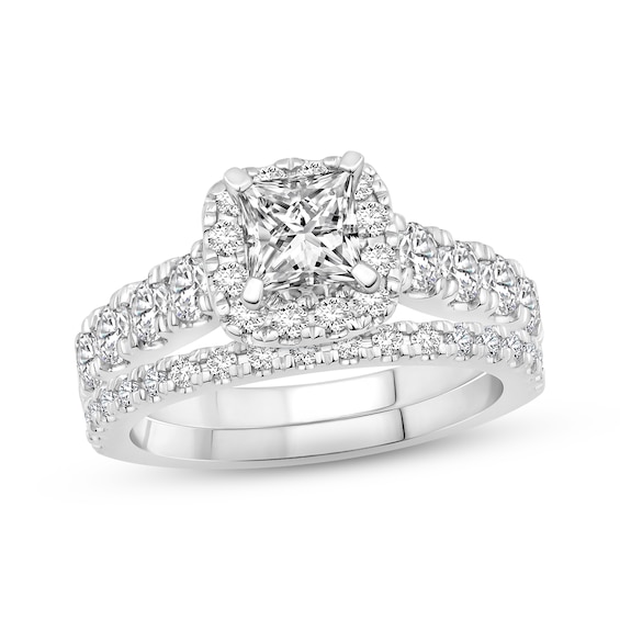 Diamond Bridal Set 2-1/5 ct tw 14K White Gold