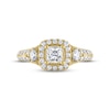 Thumbnail Image 3 of THE LEO Diamond Engagement Ring 1-1/8 ct tw Princess & Round-cut 14K Yellow Gold
