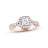 Thumbnail Image 0 of THE LEO Diamond Engagement Ring 1-1/8 ct tw Princess & Round-cut 14K Rose Gold