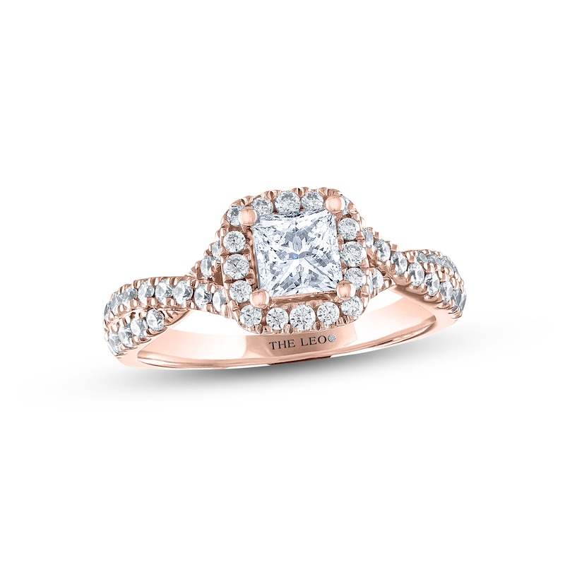 THE LEO Diamond Engagement Ring 1-1/8 ct tw Princess & Round-cut 14K Rose Gold