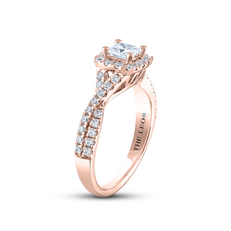 Main Image 2 of THE LEO Diamond Engagement Ring 1-1/8 ct tw Princess & Round-cut 14K Rose Gold